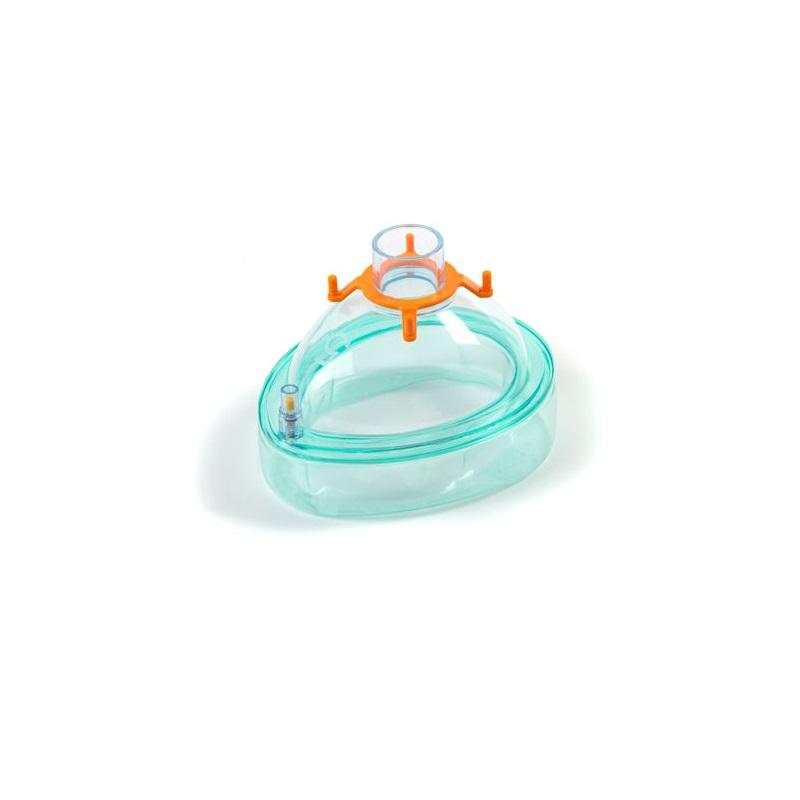 Наркозна лицьова маска з надувною манжетою, що регулюється клапаном, розмір 5, велика доросла, 22 F (бренд INTERSURGICAL)